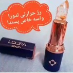 رژلب جامد نیمه‌مات کد LP10 لدورا - بالم لب حرارتی لدورا - رژ لب گرد طلا لدورا - Image 5